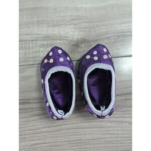 American Girl Paisley Print PJs Dance Satin Slipper Purple Sequin